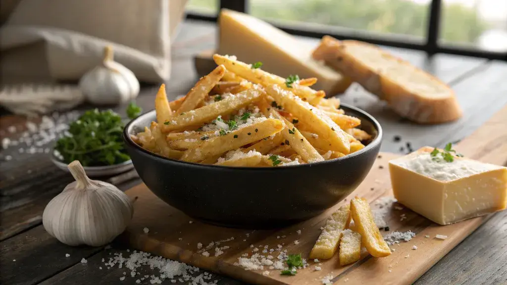 Crispy Garlic Parmesan Frozen Fries Recipe | Farmcut