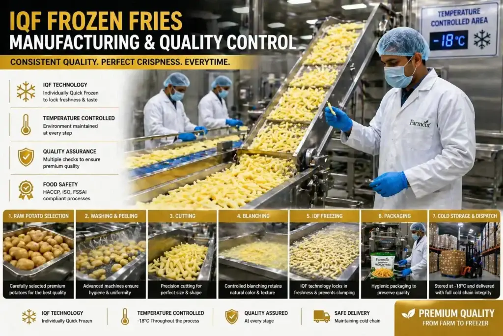 IQF frozen fries manufacturing quality control system